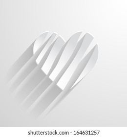 white paper heart