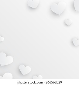 White paper hearts
