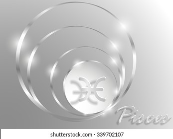 white paper horoscope and silver circles