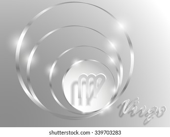 white paper horoscope and silver circles