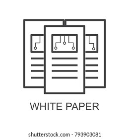 white paper icon outline
