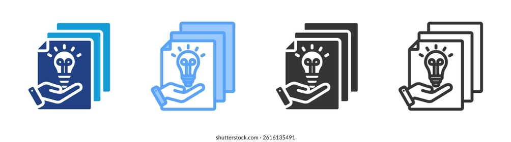 White Paper icon set multiple style collection
