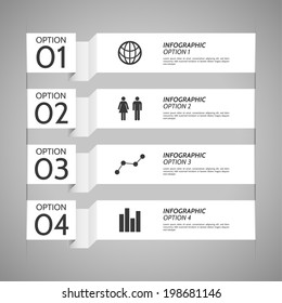White Paper Infographic Option Background - Eps10 file with transparency.