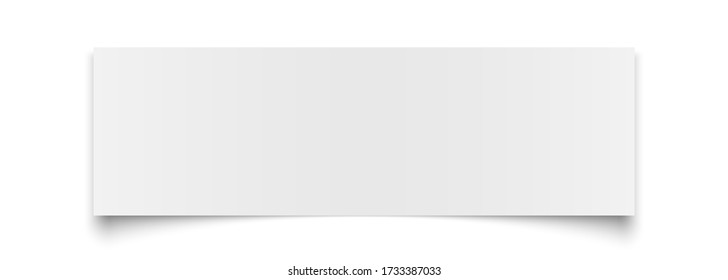 White paper isolated on white background. Vector illustration.