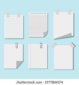 White paper isolated on a blue background