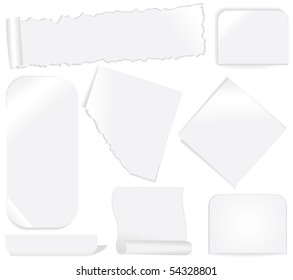 White paper labels and stickers set 2