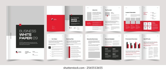 White Paper Layout, Company white paper design, Print Ready, Brochure Template