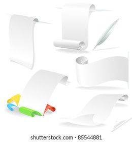 Letras de papel blanco - Vectores editables