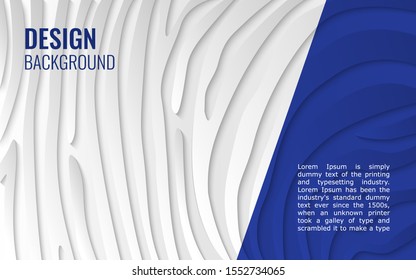 white paper line - abstract texture. simple horizontal background for cover design, banner, flyer with space for text. website backgrounds or advertising. Vector illustration.
