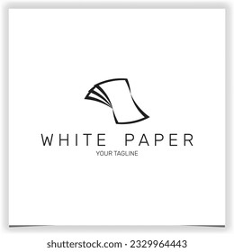 Logo auf weißem Papier, Premium, elegante Vorlage, Vektor eps10