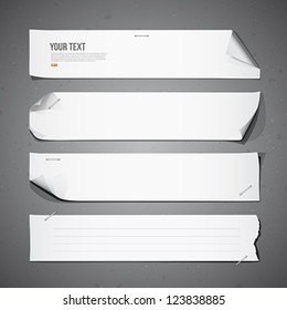 White paper Long collections, vector illustration