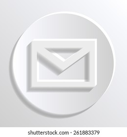 White paper mail icon.