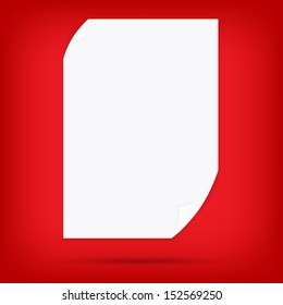 white paper note blank isolated vector