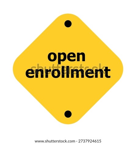 white paper with "open enrollment" text