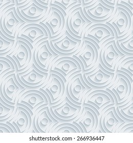 White paper with outline extrude effect. Classic 3d seamless background. Halftone vector EPS10.