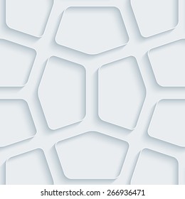 White paper with outline extrude effect. Abstract 3d seamless background. Halftone vector EPS10.