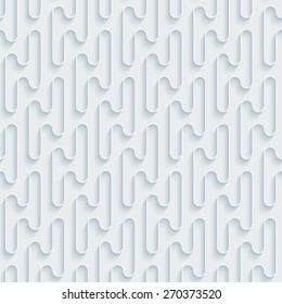 White paper with outline extrude effect. Abstract 3d seamless background. Halftone vector EPS10.