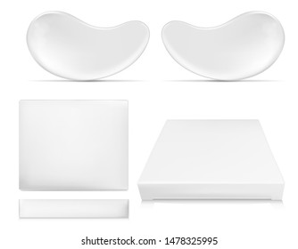 White paper packaging for cosmetic and eye gel patches
