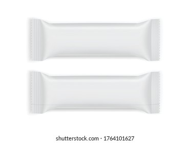 white paper packaging top and bottom view isolated on white background vector mock up