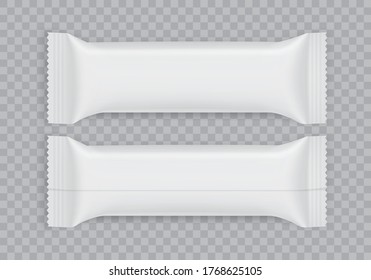 white paper packaging top and bottom view isolated vector mock up