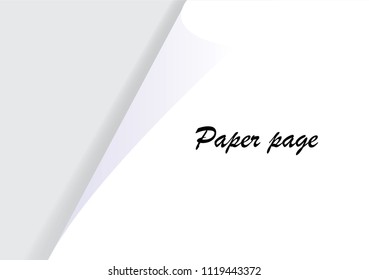 White paper page vector.