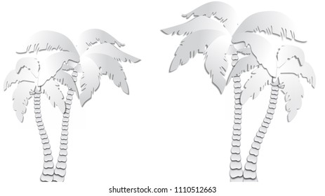 
white paper palms