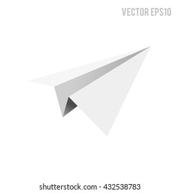 White Paper Plane, Vector EPS10