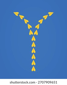 Planos de white paper divergindo em várias direções, simbolizando flexibilidade, escolha e explorando novas possibilidades