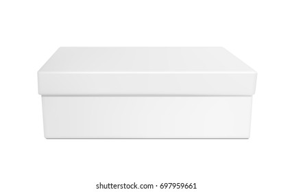White paper or plastic box with lid.