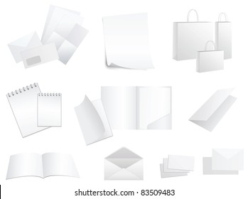 white paper products vector