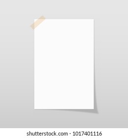 	
white paper reminder, vector - stock vector