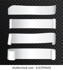 White paper roll long collections design for business background, vector illustration