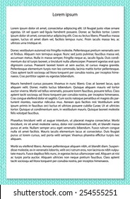 White paper with shadow on knitted background. Template. Vector illustration.