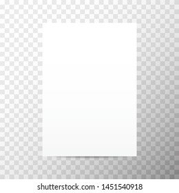 White Paper Sheet On Transparent Background Stock Vector (Royalty Free ...