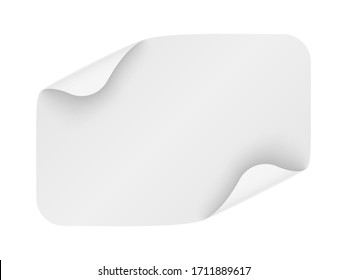 White paper sheet. Vector illustration.