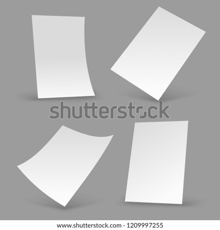 Similar – Image, Stock Photo blank white sheet of paper with a curved corner