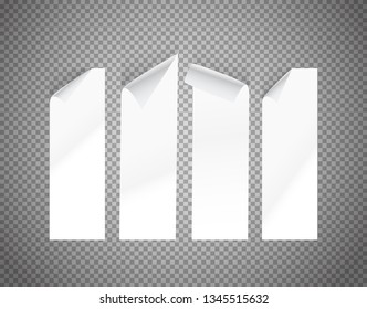 White paper sheets on transparent background vector illustration