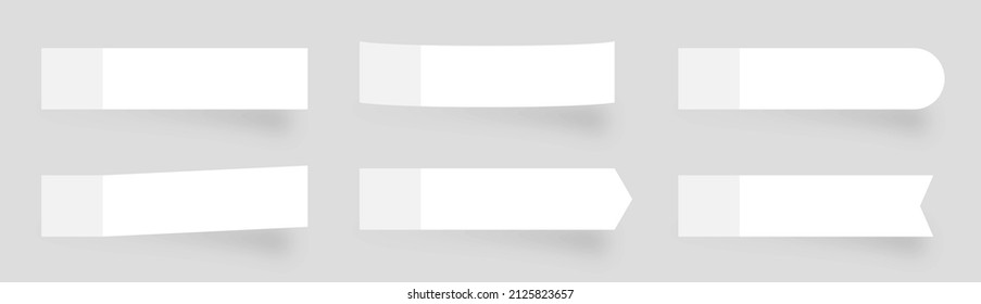White paper sheets sticky notes template on transparent background. Blank post note isolated. Realistic paper reminder with shadow. Vector illustration.