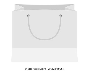 white paper shopping bag stock vector illustration isolated on background