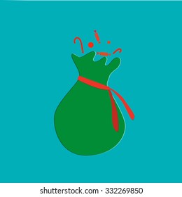 White paper snowflake on blue background. Christmas collection. Vector illustration.