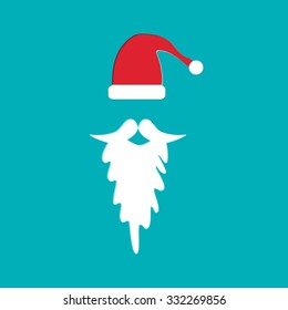 White paper snowflake on blue background. Christmas collection. Vector illustration.