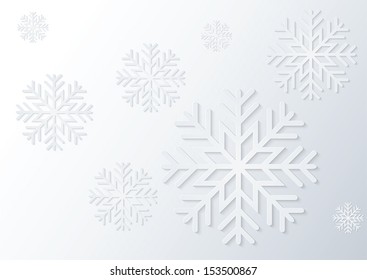 White paper snowflake, VECTOR, EPS10