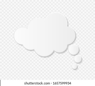 White paper speech bubbles. Vector illustration