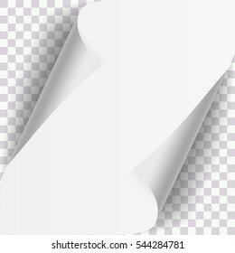 White Paper Sticker Note Memo. EPS10 Vector