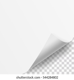 White Paper Sticker Note Memo. EPS10 Vector