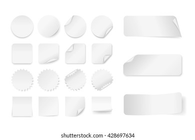 White paper stickers