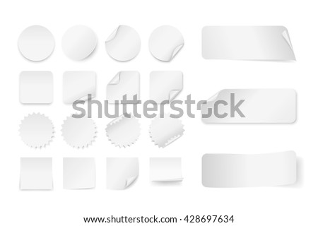 White paper stickers