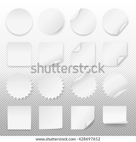 White paper stickers