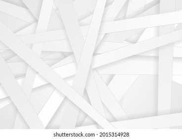 White paper stripes abstract minimal background. Vector design