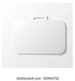 white paper suitcase
